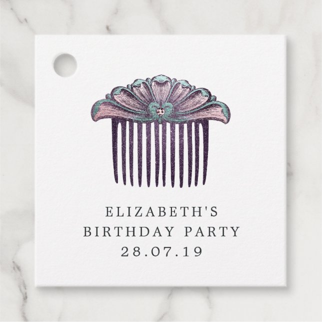 Sjöjungfru Diamond Snöre Gåvor Etiketter (Framsida)