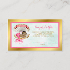 Sjöjungfru Diaper Raffle Snäcka African American Tilläggskort