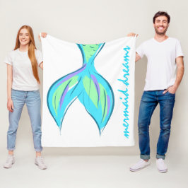 Sjöjungfru Dreams Fleece Blanket