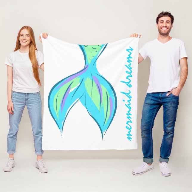 Sjöjungfru Dreams Fleece Blanket (På plats)