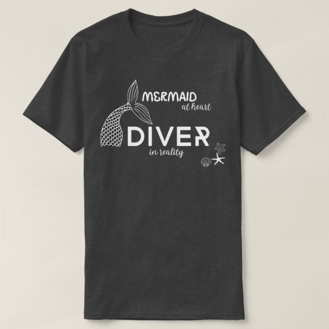 Sjöjungfru Dyka älskare Diving Diver 1 T Shirt (Design framsida)