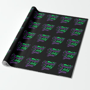 Sjöjungfru endast Zon i Neon Grönt och Lila Presentpapper