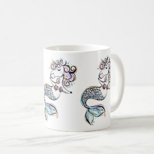 Sjöjungfru Enhjörning Kaffemugg