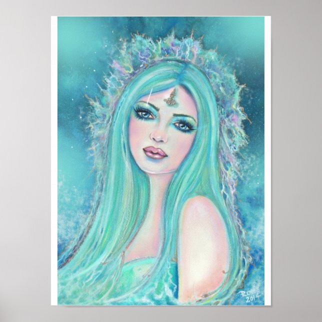 Sjöjungfru ett med Renee Lavoie:s havskonst Poster (Framsidan)