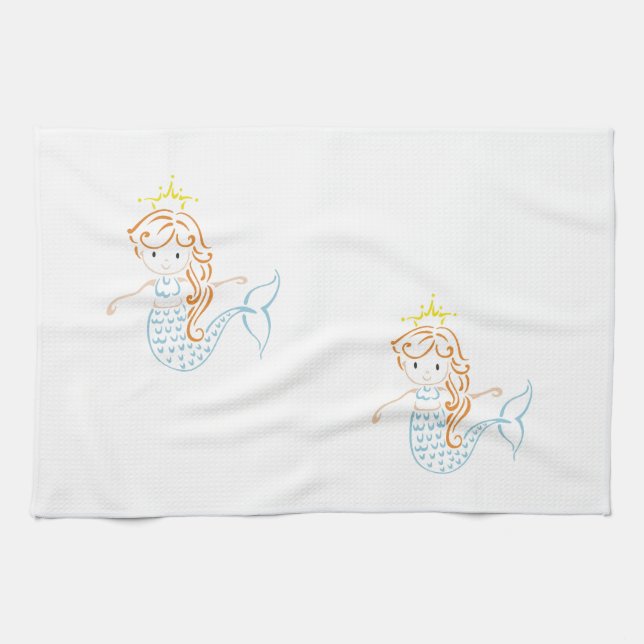 Sjöjungfru Fairy Kökshandduk (Horisontell)