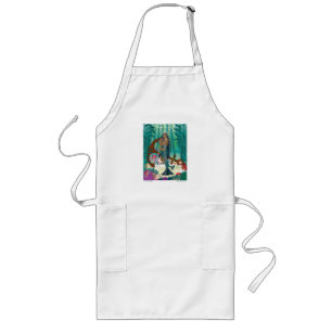 Sjöjungfru Family (brun hud och ögon) Long Apron Långt Förkläde