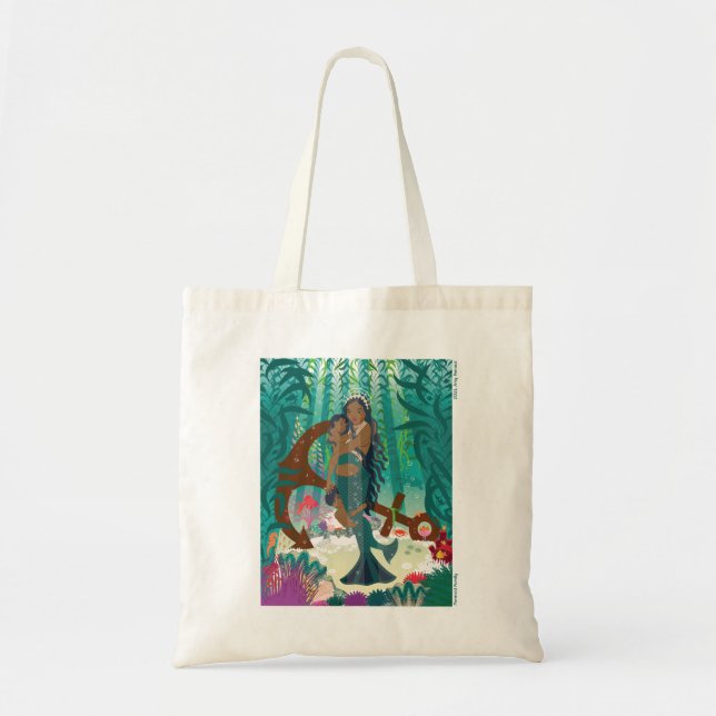 Sjöjungfru Family (brun hud och ögon) Tote Bag Tygkasse (Framsidan)