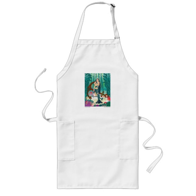 Sjöjungfru Family Long Apron Långt Förkläde (Framsidan)