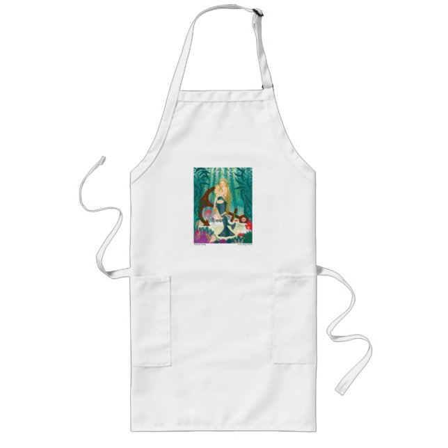 Sjöjungfru Family (mörk blondes) Long Apron Långt Förkläde (Framsidan)