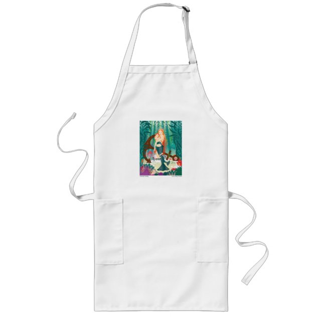 Sjöjungfru Family (rödhårig) Long Apron Långt Förkläde (Framsidan)