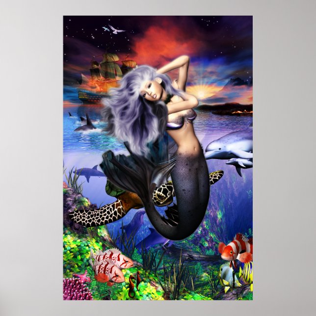 Sjöjungfru Fantasea Poster (Framsidan)