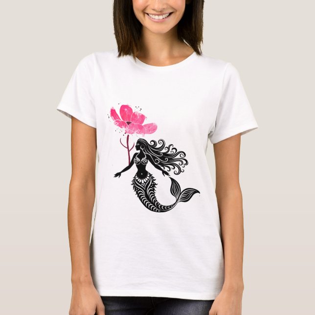 Sjöjungfru, fantasi t shirt (Framsida)