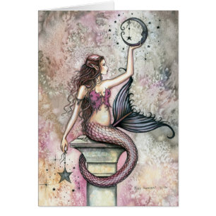 Sjöjungfru Fantasy Art-kort av Molly Harrison Hälsningskort