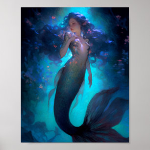 Sjöjungfru Fantasy Art Poster