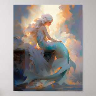 Sjöjungfru Fantasy Art Poster