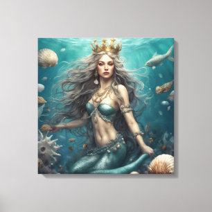 Sjöjungfru Fantasy Canvastryck