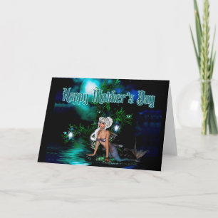 Sjöjungfru - Fantasy Mors dag Card Kort