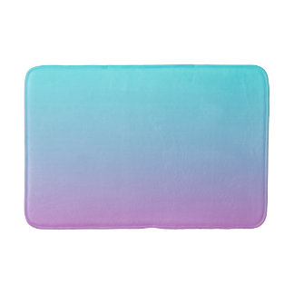 Sjöjungfru färg gradient lila rosa aqua ombre badrumsmatta