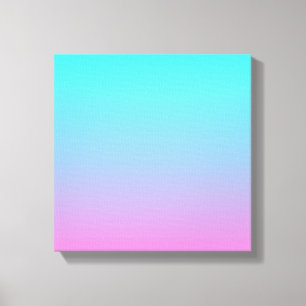 Sjöjungfru färg gradient lila rosa aqua ombre canvastryck
