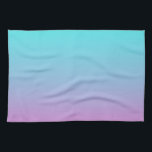 Sjöjungfru färg gradient lila rosa aqua ombre kökshandduk<br><div class="desc">Sjöjungfru färg gradient lila rosa aqua ombre, hustillbehör. Rumstillbehör till sjöjungfru färg</div>