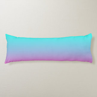 Sjöjungfru färg gradient lila rosa aqua ombre kroppskudde