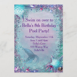 Sjöjungfru festinbjudan inbjudningar