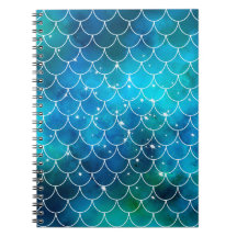 Sjöjungfru Fiske  Mönster Blue