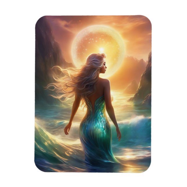 Sjöjungfru Flexible Photo Magnet (Vertikal)