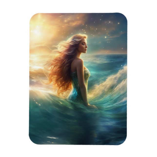 Sjöjungfru Flexible Photo Magnet (Vertikal)