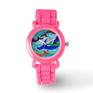 Sjöjungfru flicka glitter vaktar armbandsur