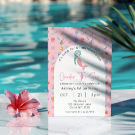 Sjöjungfru födelsedag: Havsfoto Inbjudningar