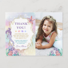 Sjöjungfru Födelsedag Under Havet Foto Tack Vykort