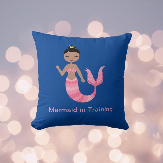Sjöjungfru för akut Rosa i Blue Training Kudde (Skapare uppladdad)