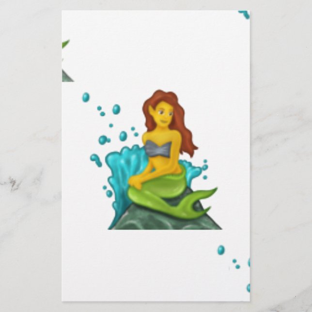 sjöjungfru för emoji brevpapper (Framsida)