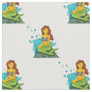sjöjungfru för emoji tyg
