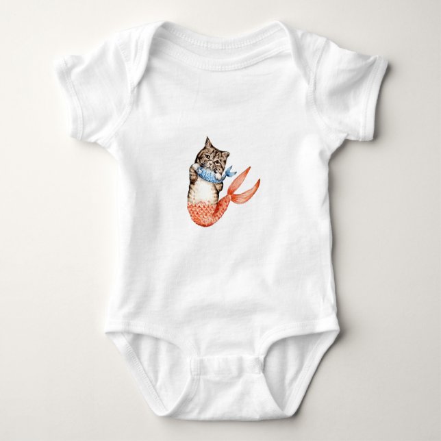 Sjöjungfru för inköpt katt t shirt (Framsida)
