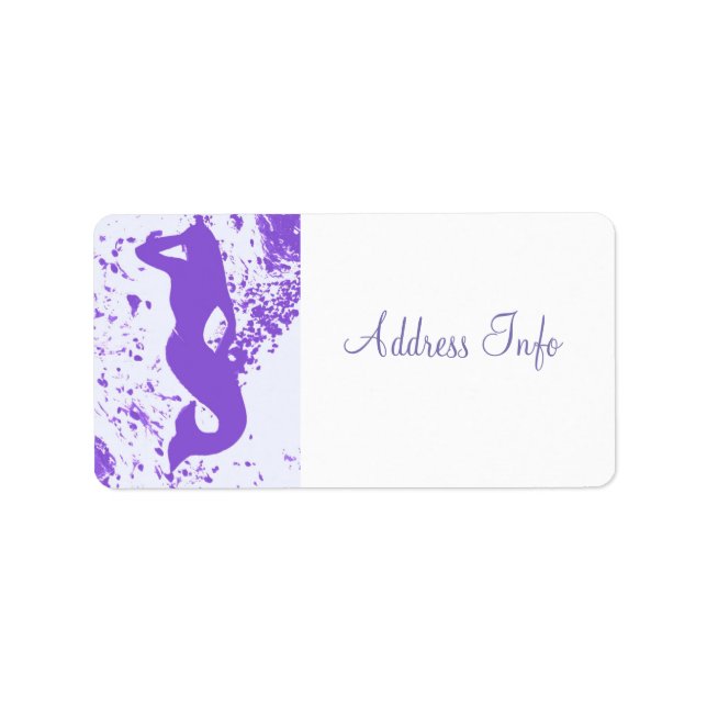 sjöjungfru för lavender-sökning adressetikett (Framsidan)