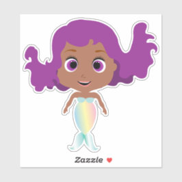 Sjöjungfru för lila med nedsatt Mörk Skin Klistermärken
