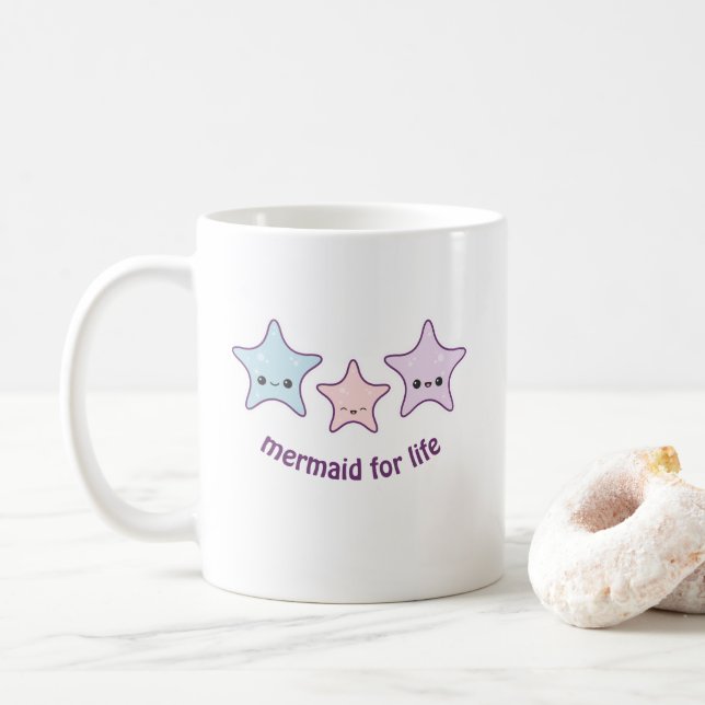 Sjöjungfru för Livet Kaffemugg (Med munk)