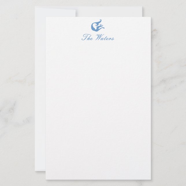 Sjöjungfru för mall brevpapper (Framsida)