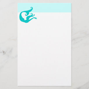 Sjöjungfru för mall brevpapper