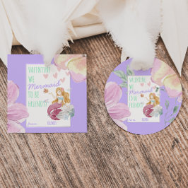 Sjöjungfru för Personlig av Classroom Valentine Gåvor Etiketter