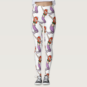sjöjungfru för rödhårigets databindning leggings