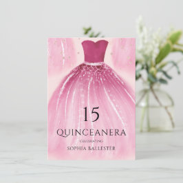 Sjöjungfru för  Rosa, 15:e Quinceanera Party Inbjudningar