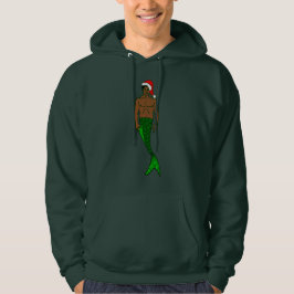 sjöjungfru för svartsvart merman christmas hoodie