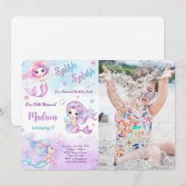 Sjöjungfru Fotoinbjudan Inbjudningar