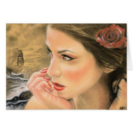 Sjöjungfru fraktkort hälsningskort