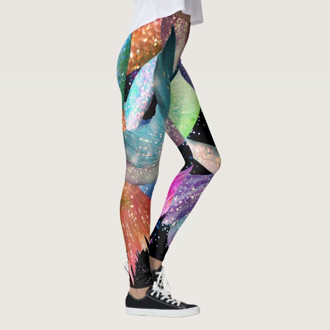 Sjöjungfru Frenzy Tangle Customized Editable Leggi Leggings (Höger)