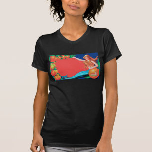 Sjöjungfru Fruit Låda-etikettering Tee Shirt