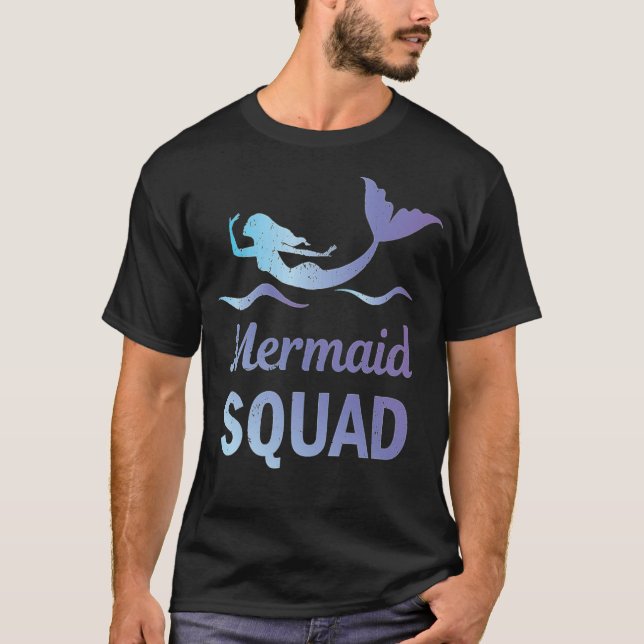Sjöjungfru Funny Squad best kompisar hoodies & swe T Shirt (Framsida)